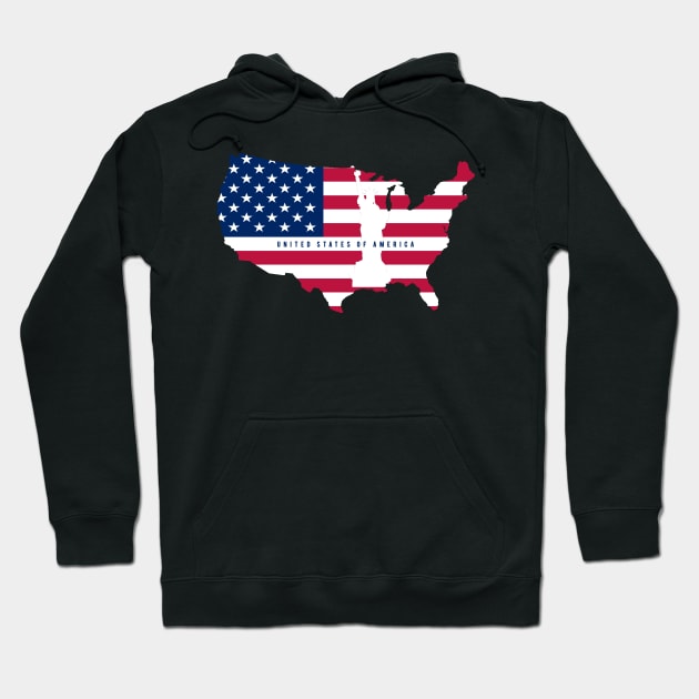 United States of America Map Hoodie by Ynes87